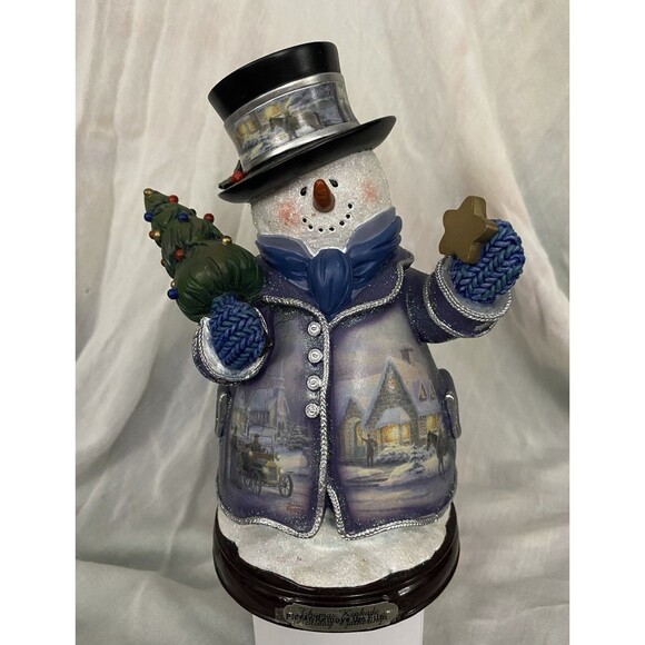 Thomas Kinkade #6 Winter Wonderland Snowman Holiday Gathering Bradford Exchange - Picture 1 of 9